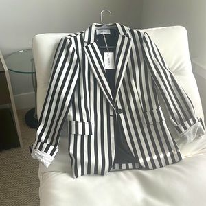 Frame denim striped blazer